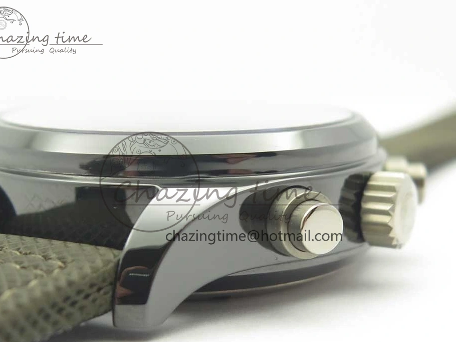 MIROTIME 0216 Classic PILOT IW389001 ZF 1:1 Best Edition Ceramic Case Green Dial on Green Nylon Strap A7750 (Function Same As Genuine) 7160